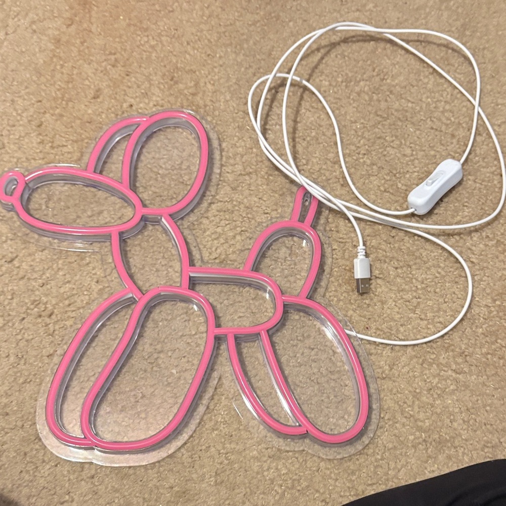 NWOB Pink Balloon Dog Light *Please Read Description!!!*